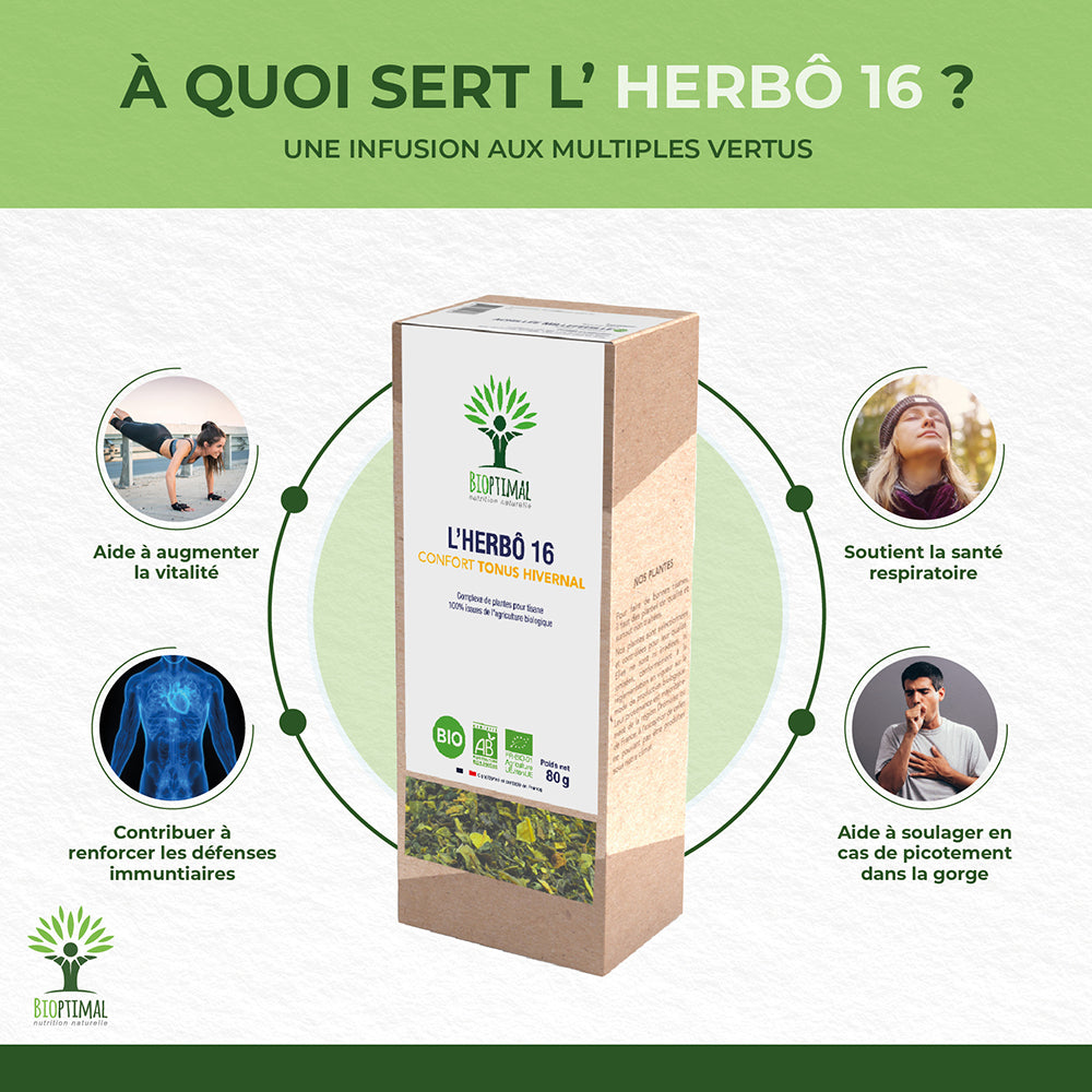 L'herbô 16 Tonus hivernal - Bioptimal Bioptimal Infusion infusion.organic