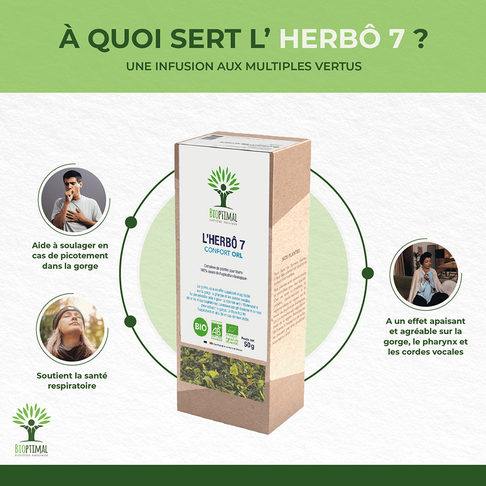 L'herbô 7 confort ORL - Bioptimal Bioptimal Infusion infusion.organic