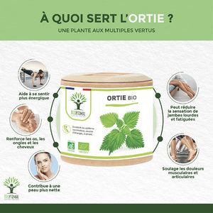 Ortie bio gélules - Bioptimal Bioptimal Complément alimentaire infusion.organic