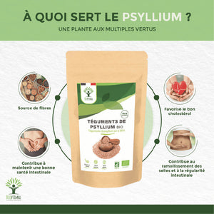 Téguments de Psyllium bio - Bioptimal Bioptimal Superaliment infusion.organic