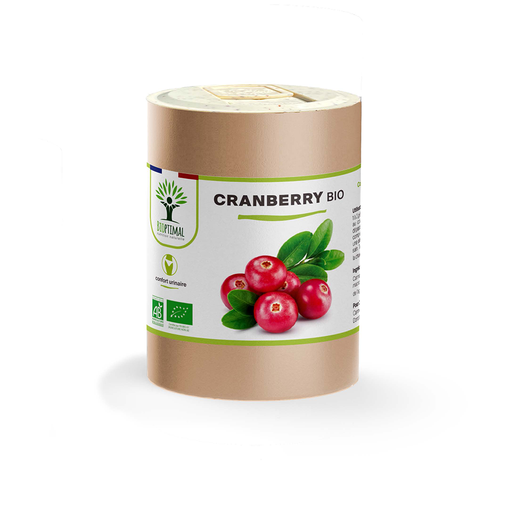 Cranberry bio gélules - Bioptimal Bioptimal Complément alimentaire infusion.organic