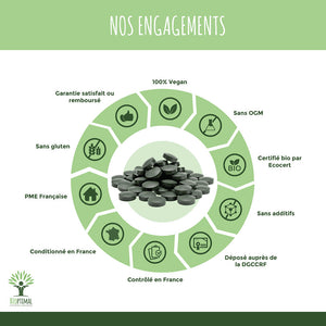 Mix Spiruline et Chlorella bio comprimés - Bioptimal Bioptimal Superaliment infusion.organic