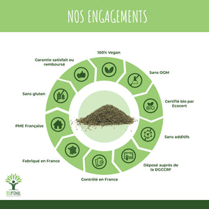Téguments de graines de chanvre bio - Bioptimal Bioptimal Superaliment infusion.organic