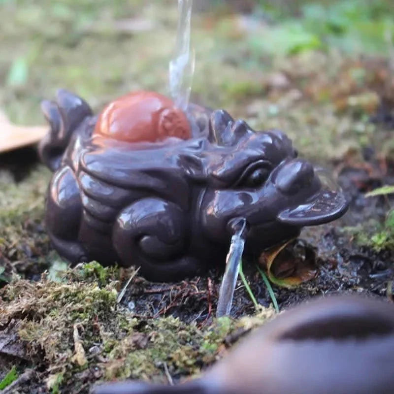 Dragon tea figurine with ceramic ball - Figurines - Accessories, Figurines - infusion.organic