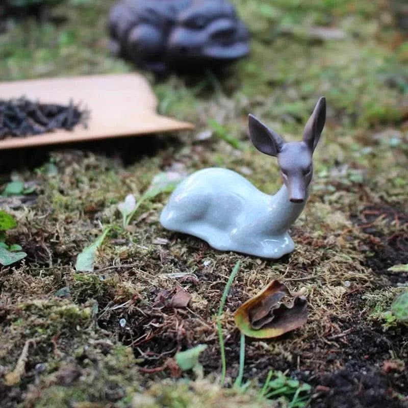 Ru porcelain fawn tea figurine - Figurines - Figurines, Tea Ceremony - infusion.organic