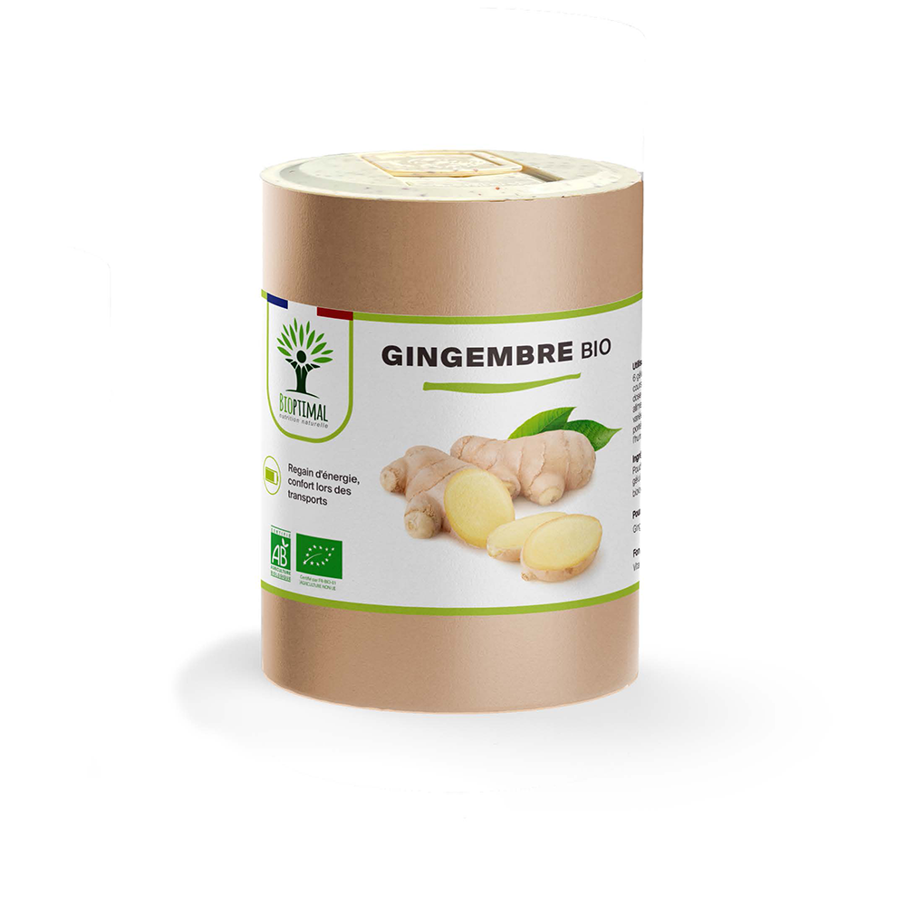 Gingembre bio gélules - Bioptimal Bioptimal Complément alimentaire infusion.organic
