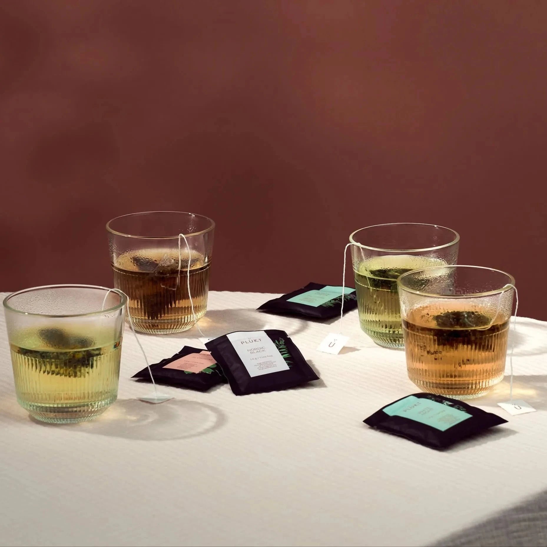 Herbal tea sachet NORDIC BLACK, case of 50pcs, organic tea-Plūkt-infusion.organic