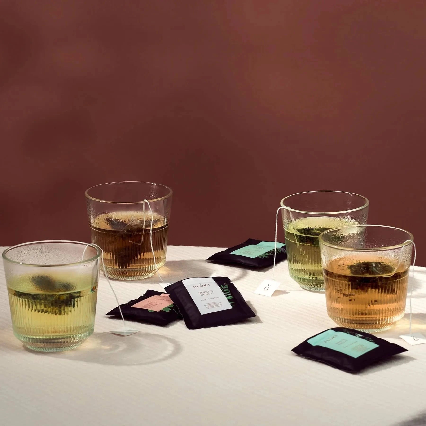 Herbal tea sachets 4 FLAVOURS, case of 100pcs, organic tea-Plūkt-infusion.organic