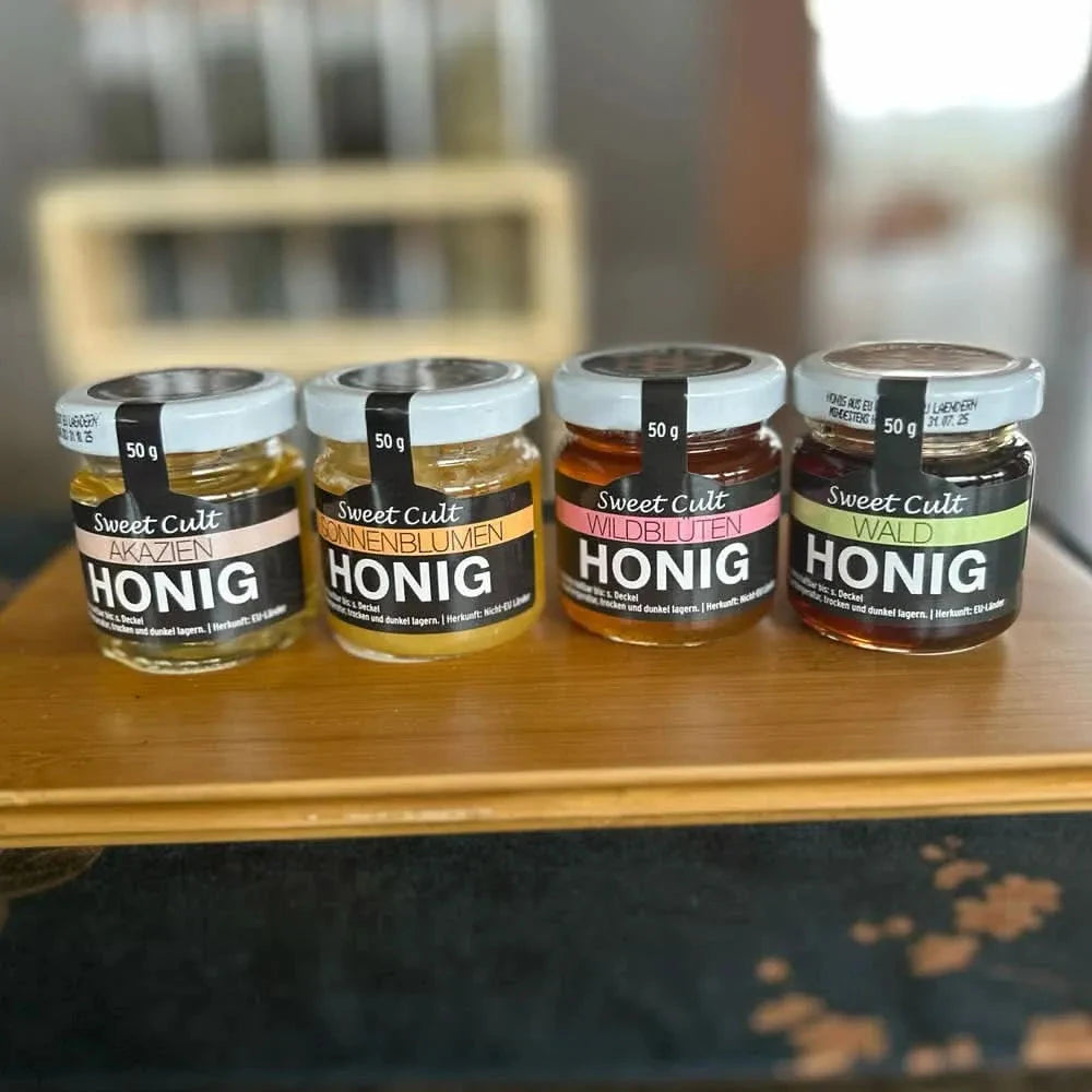 Forest Honey, Acacia, Flowers and Sunflower Set 4x50g - Honey - Honey - infusion.organic