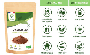 Cacao bio poudre - Bioptimal Bioptimal Superaliment infusion.organic