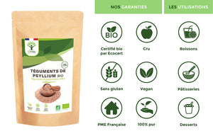 Téguments de Psyllium bio - Bioptimal Bioptimal Superaliment infusion.organic
