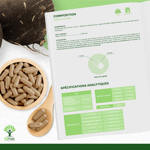 Radis noir bio gélules - Bioptimal Bioptimal Complément alimentaire infusion.organic