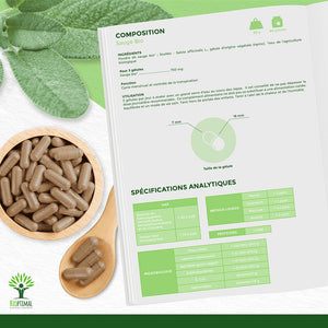 Sauge bio gélules - Bioptimal Bioptimal Complément alimentaire infusion.organic