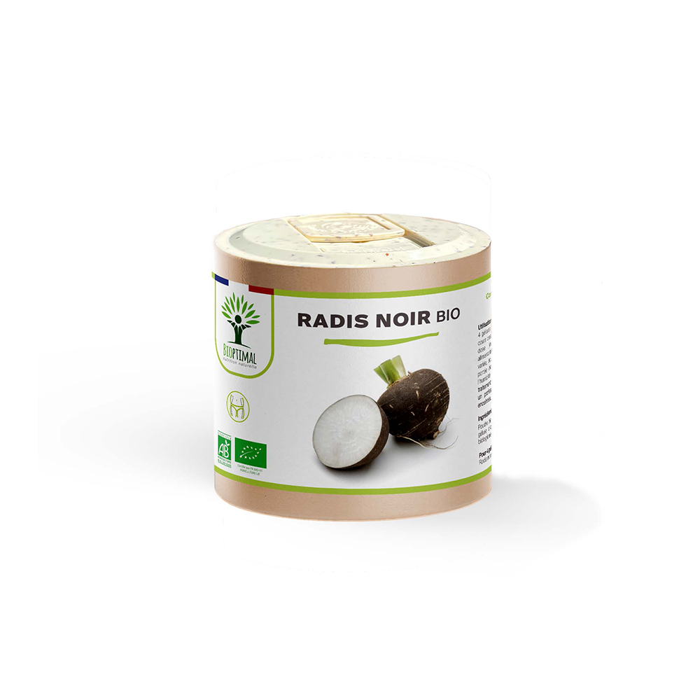Radis noir bio gélules - Bioptimal Bioptimal Complément alimentaire infusion.organic