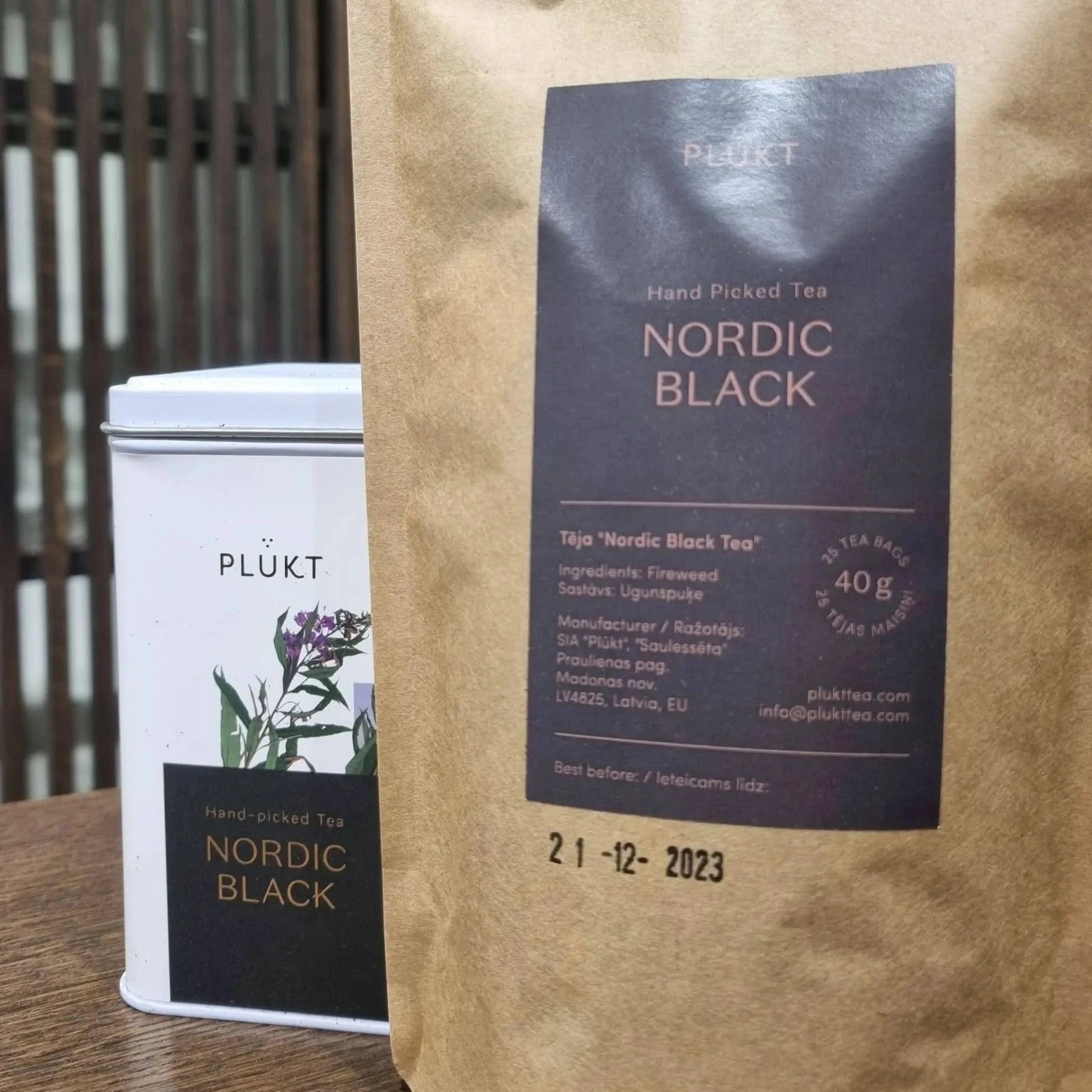 REFILL tea package NORDIC BLACK tea 25 bags, organic herbal-Plūkt-infusion.organic