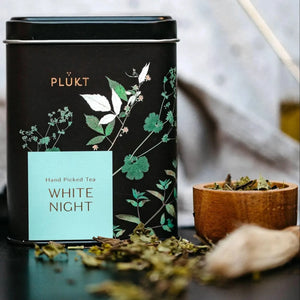 Tea Blend White Night - calming evening herbal , relaxing-Plūkt-infusion.organic