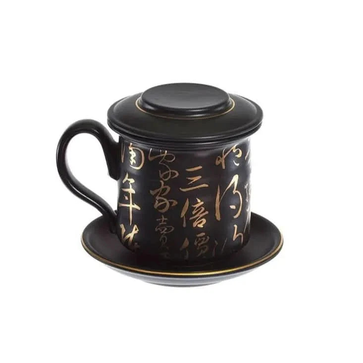Mug Lin's Ceramic Studio 300 ml - Ceramic - Calligraphy - Teacup - Accessories, Teacup - infusion.organic