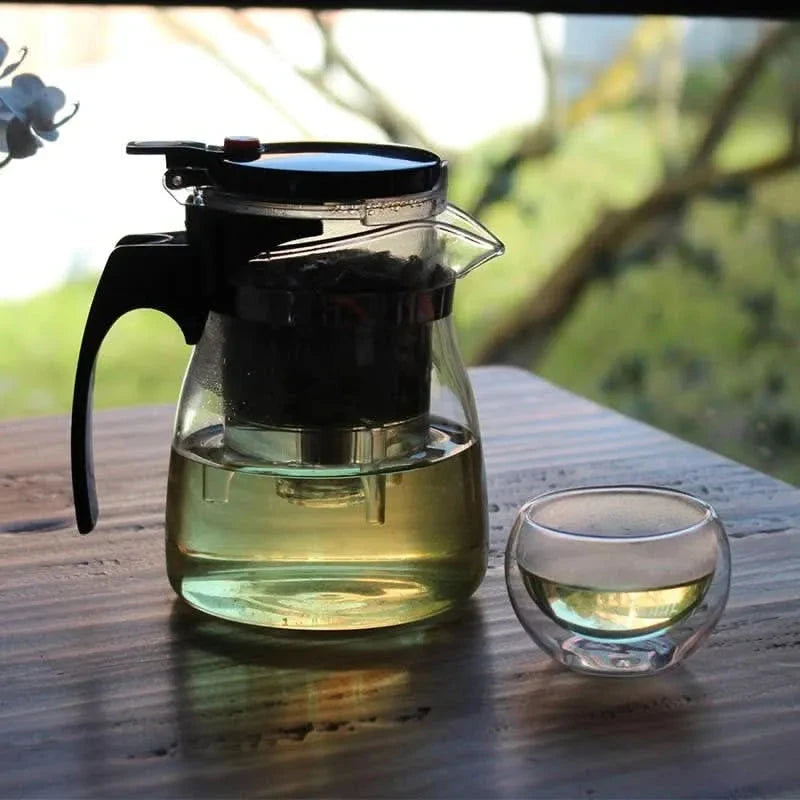 Glass mug with press filter 500ml - Teapot - Teapot - infusion.organic