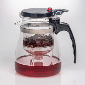 Glass mug with press filter 500ml - Teapot - Teapot - infusion.organic