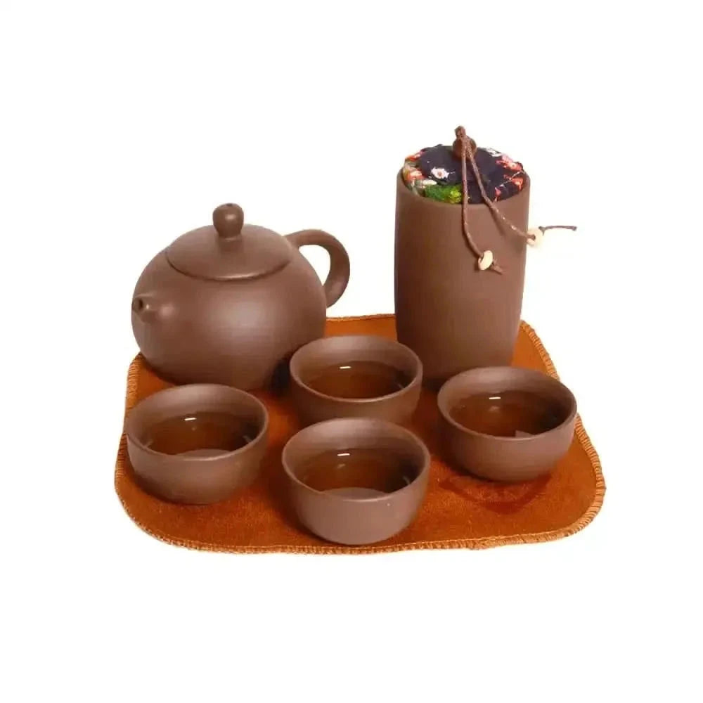 Travel Set in Creta Yixing - Teapots, set - Tea Ceremony - infusion.organic