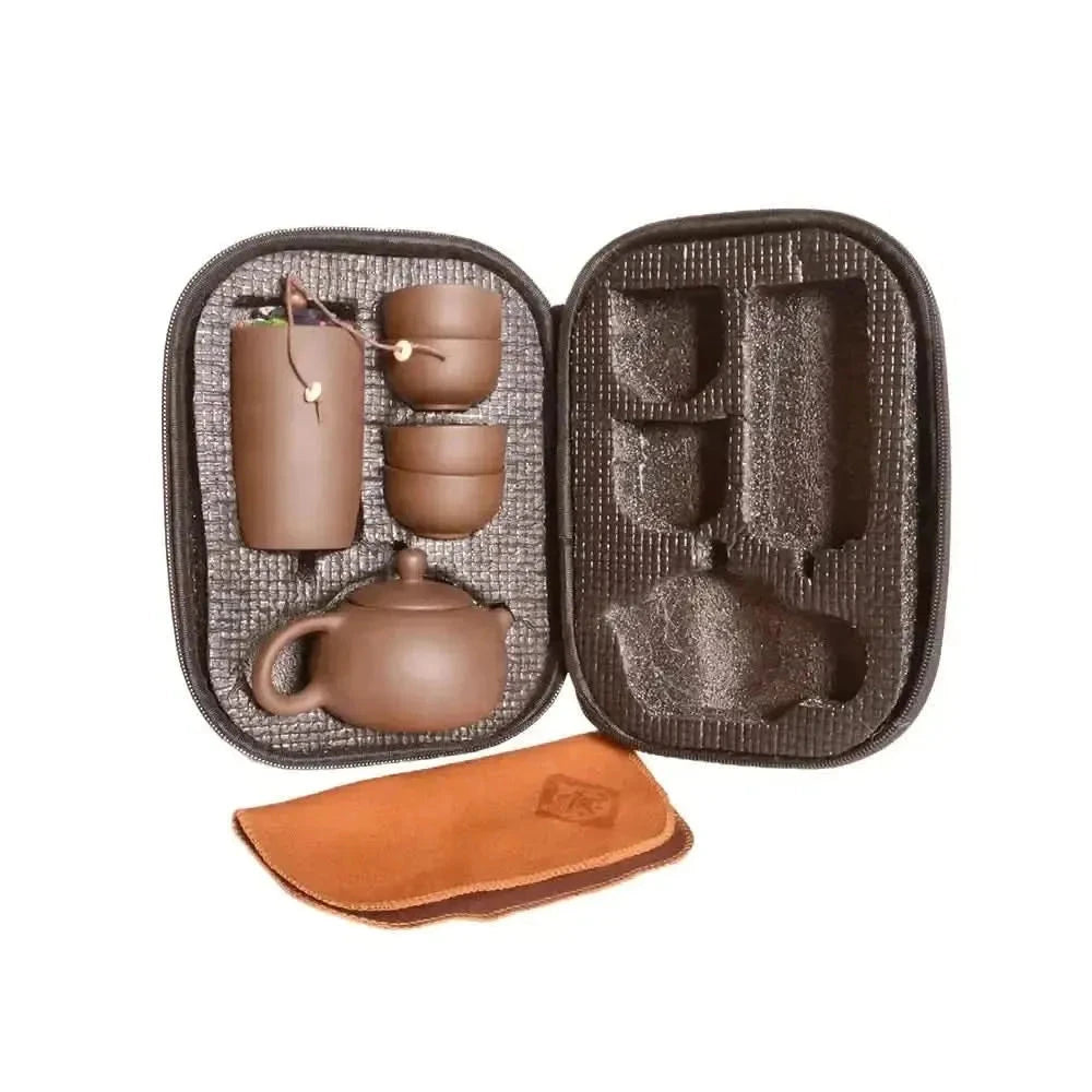 Travel Set in Creta Yixing - Teapots, set - Tea Ceremony - infusion.organic