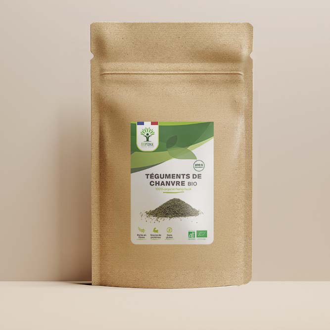 Téguments de graines de chanvre bio - Bioptimal Bioptimal Superaliment infusion.organic