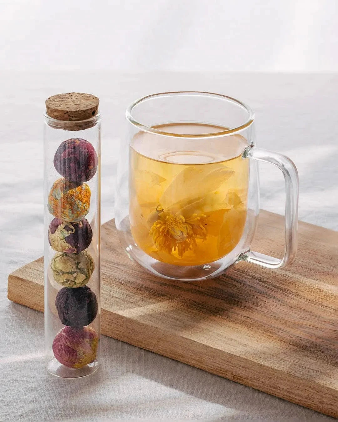 Blooming Tea Balls in Glass Tube - Blooming tea - Blooming tea - infusion.organic