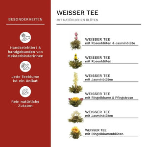 Tea flower mix - 6 blossoming tea - Blooming Tea - Blooming Tea, White Tea - infusion.organic