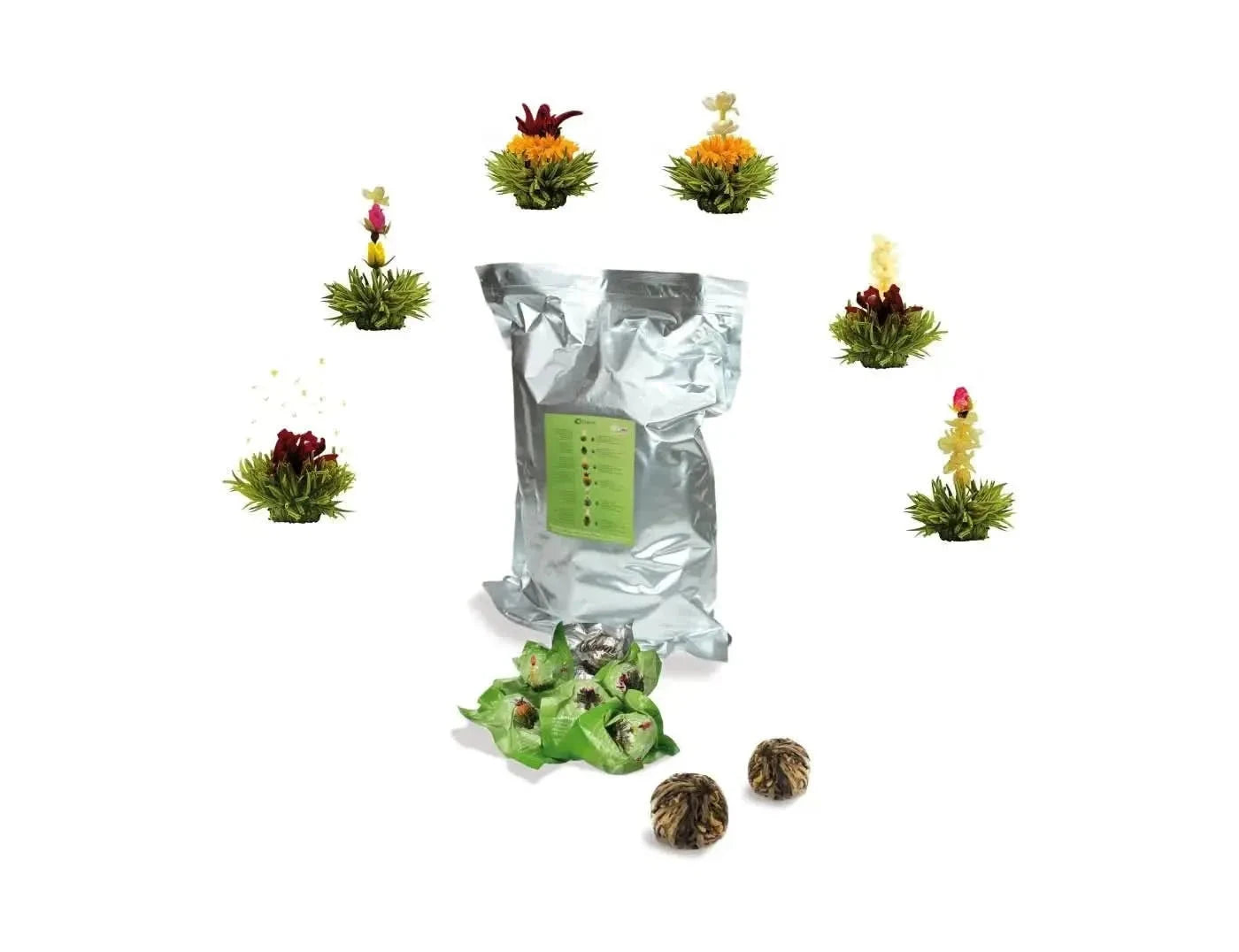 Tea flowers 36 tea balls green tea pack - Blooming Tea - Blooming Tea, Green Tea - infusion.organic