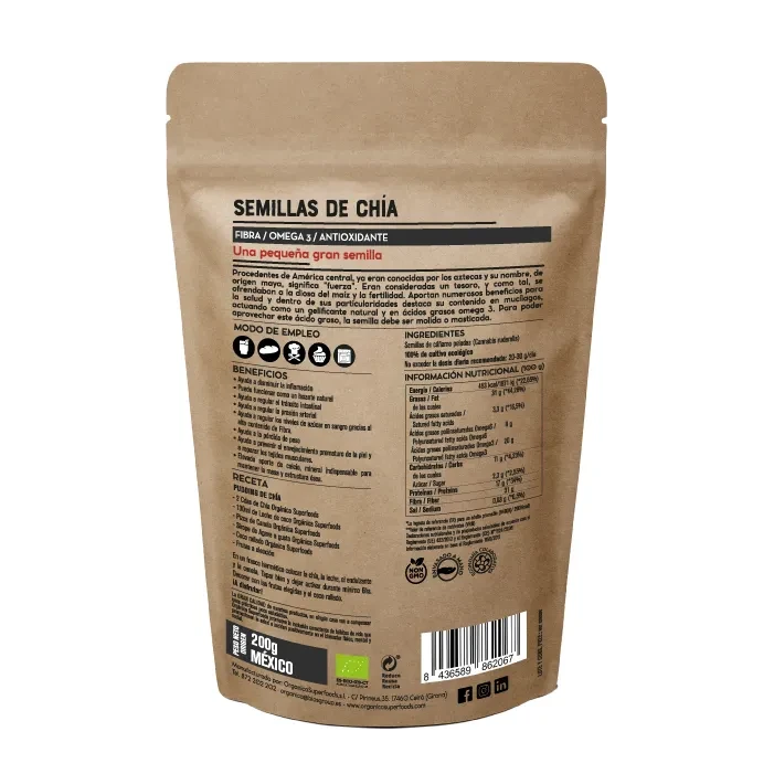 Chia Seeds - 200g - Supplements - Supplements - infusion.organic