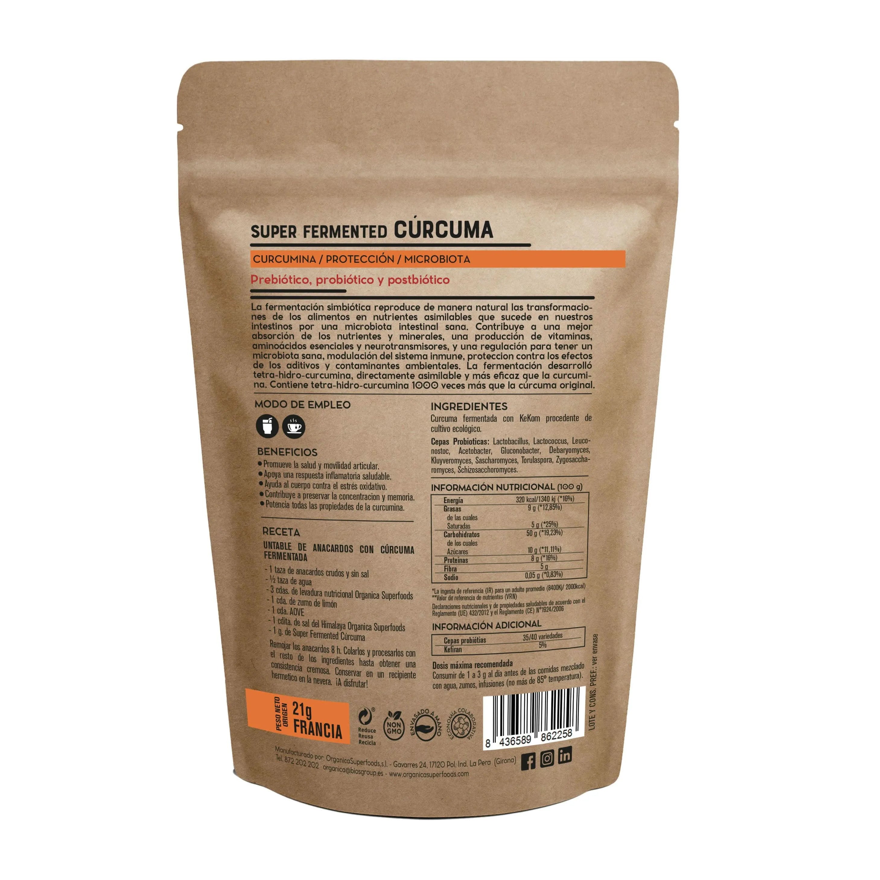 Super Fermented Turmeric - 21g - Supplements - Supplements - infusion.organic