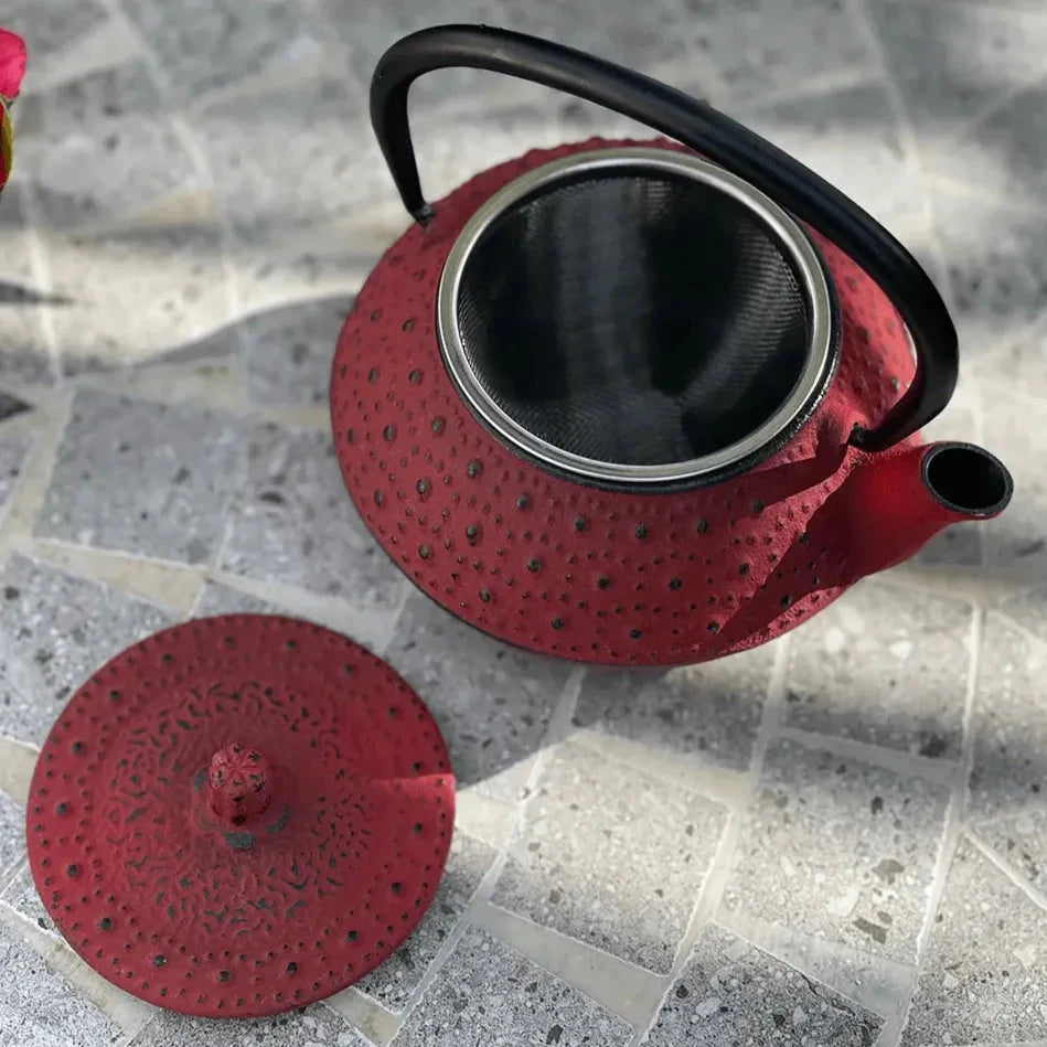 Red cast iron teapot 300 ml - Teapot - Accessories, Teapot - infusion.organic