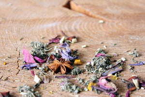 Priestess Tea: Lotus, Mugwort, Anise, Turmeric Chakra Blend Magical Tea Ayamani Naturals infusion.organic