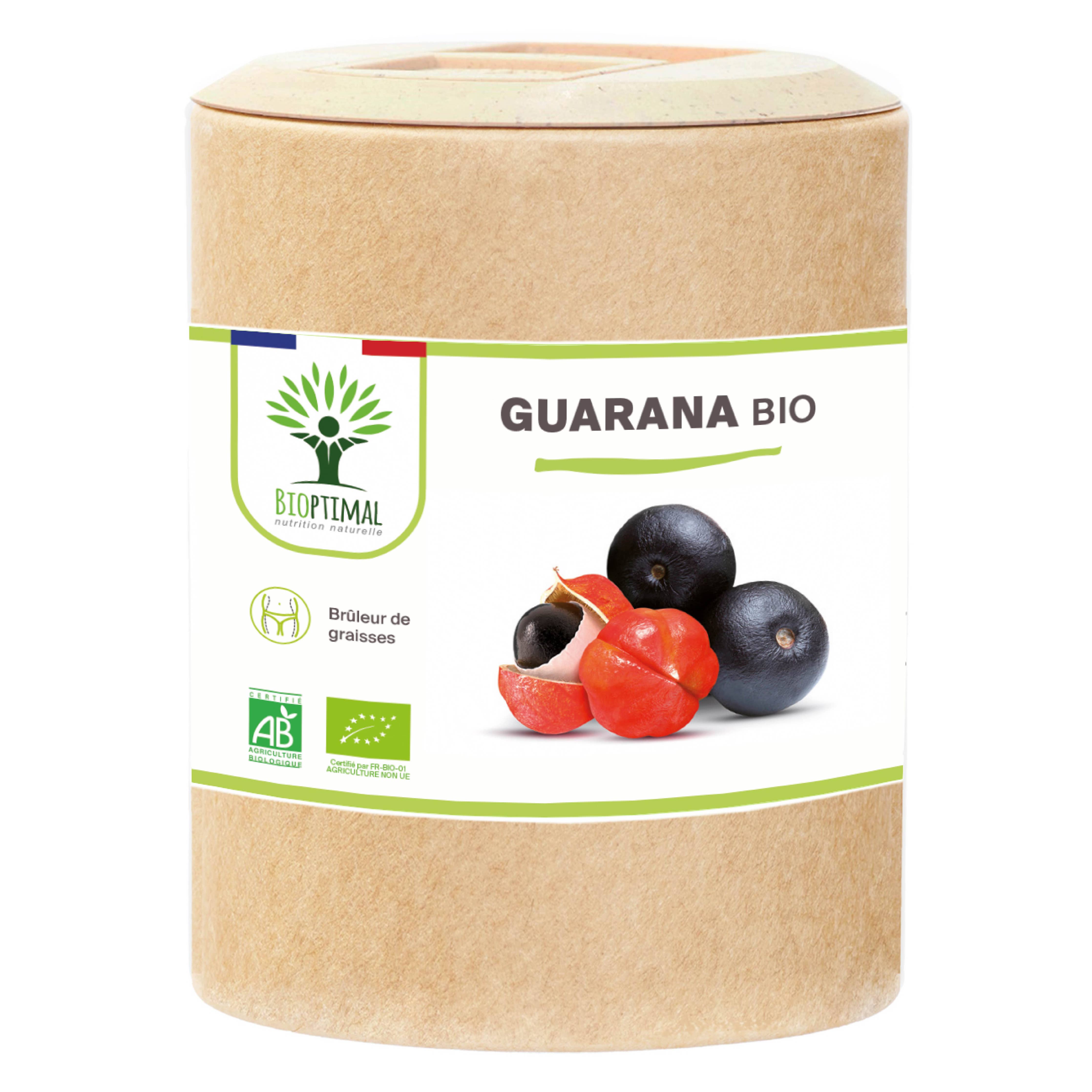 Guarana Bio - Dietary supplement - in capsules Supplement Bioptimal infusion.organic