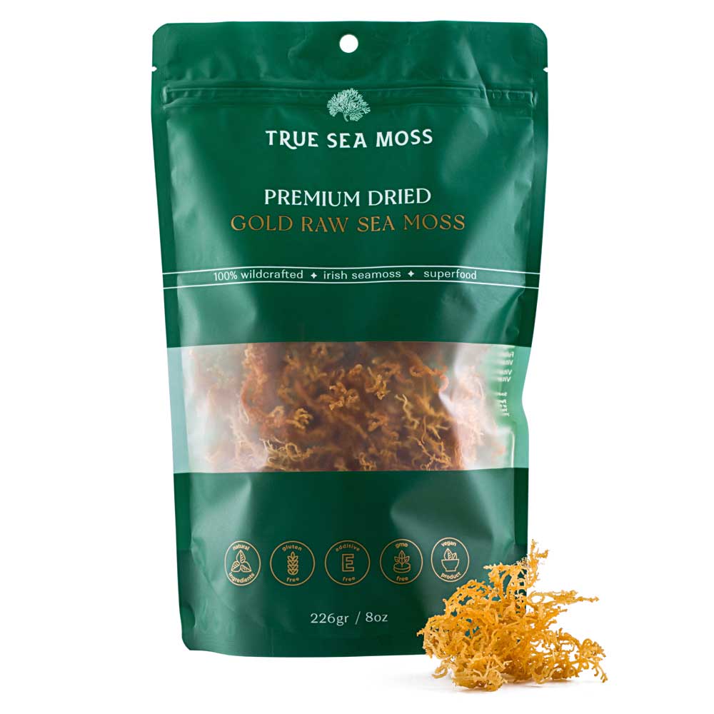 GOLD DRIED SEA MOSS Supplement TrueSeaMoss infusion.organic