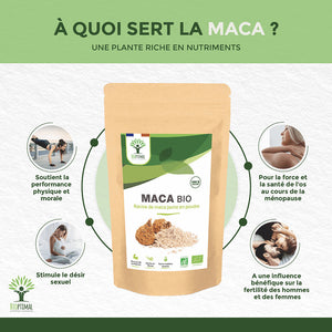 Maca bio poudre -  Bioptimal Bioptimal Superaliment infusion.organic