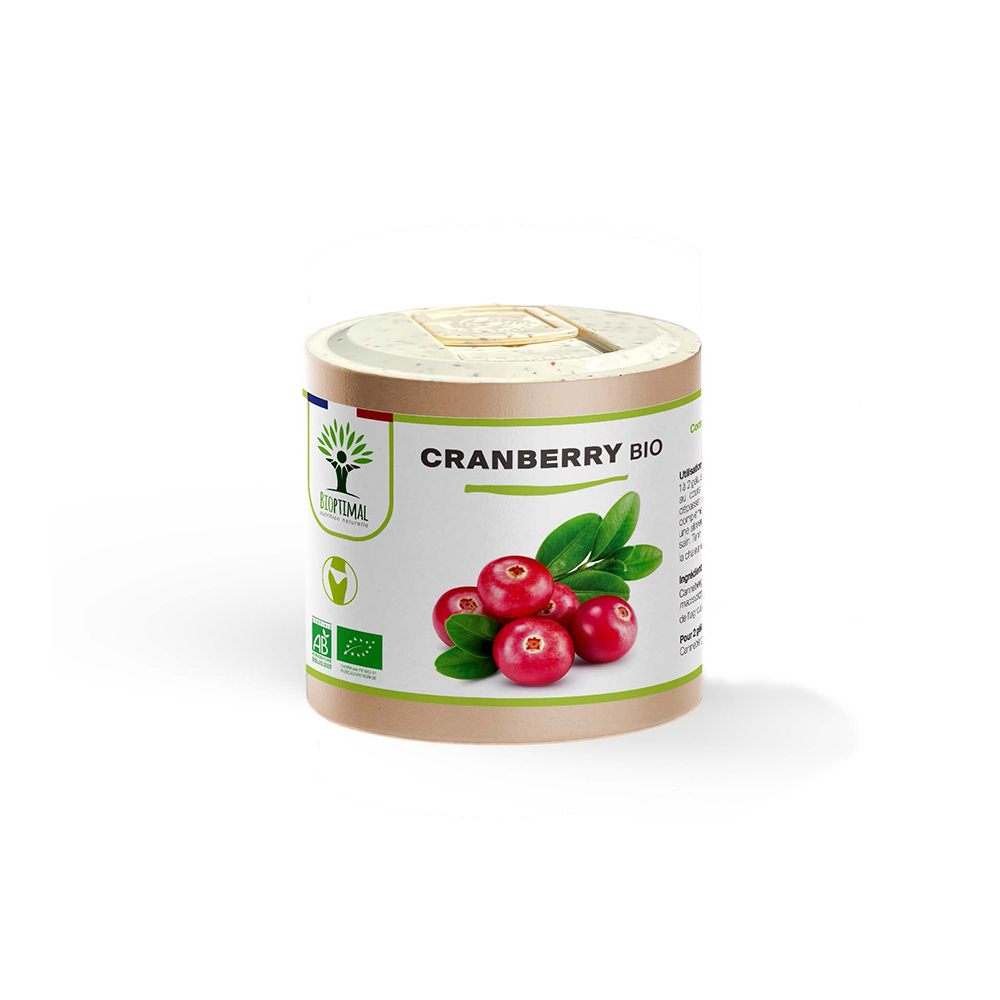 Cranberry bio gélules - Bioptimal Bioptimal Complément alimentaire infusion.organic