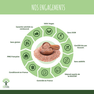 Téguments de Psyllium bio -  Bioptimal Bioptimal Superaliment infusion.organic