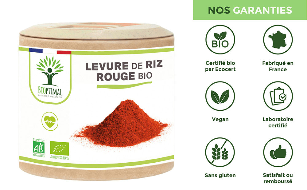 Levure de riz rouge bio gélules -  Bioptimal Bioptimal Complément alimentaire infusion.organic