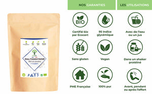 Maltodextrine bio poudre - Bioptimal Bioptimal Nutrition sportive infusion.organic