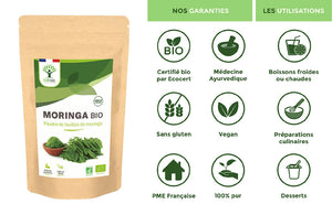 Moringa bio poudre -  Bioptimal Bioptimal Superaliment infusion.organic