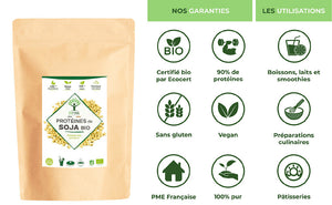 Protéines de soja bio poudre - Bioptimal Bioptimal Nutrition sportive infusion.organic