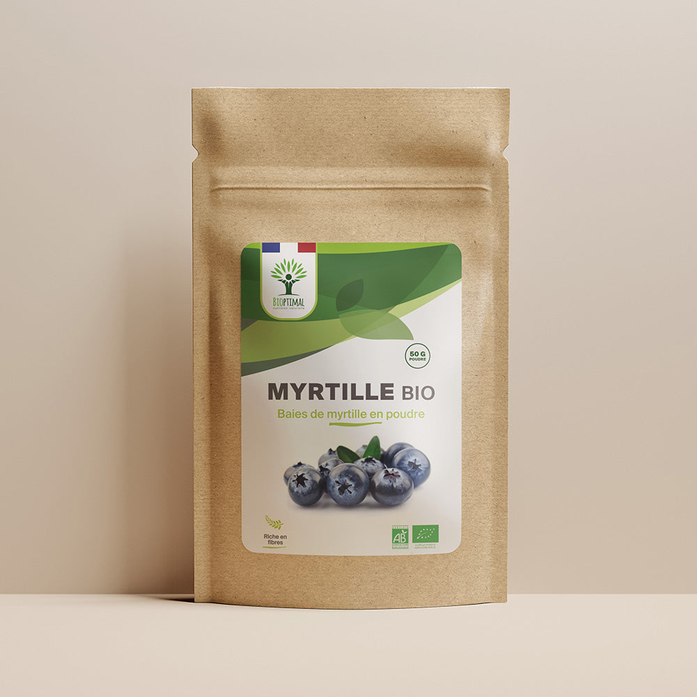 Myrtille bio poudre -  Bioptimal Bioptimal Superaliment infusion.organic