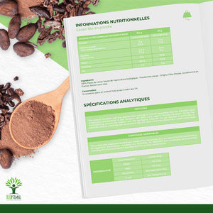 Cacao bio poudre -  Bioptimal Bioptimal Superaliment infusion.organic