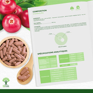 Cranberry bio gélules - Bioptimal Bioptimal Complément alimentaire infusion.organic