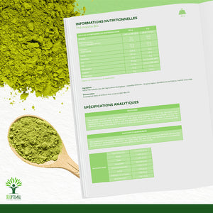 Matcha bio poudre -  Bioptimal Bioptimal Superaliment infusion.organic