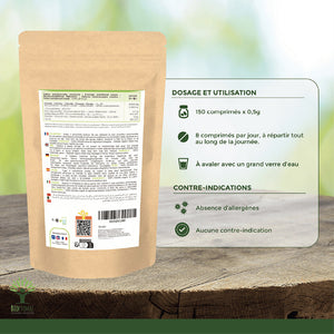 Chlorella bio comprimés -  Bioptimal Bioptimal Superaliment infusion.organic