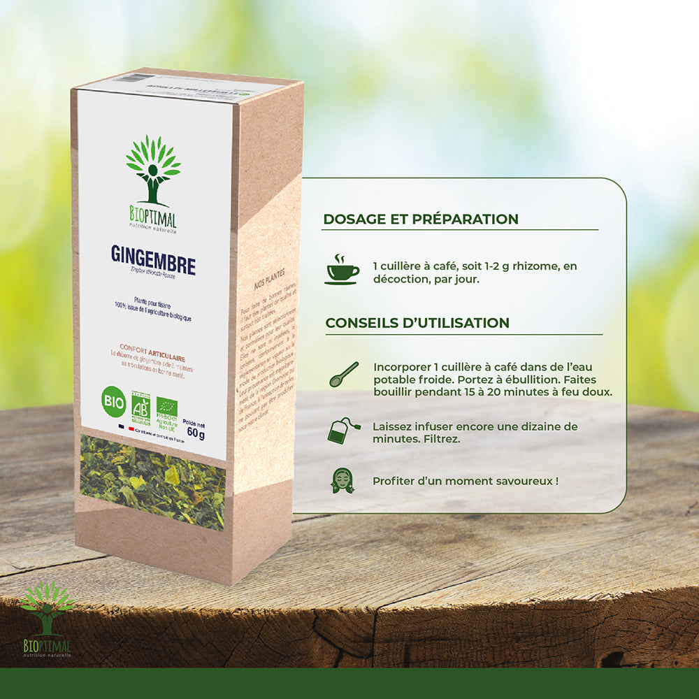 Gingembre bio -  Bioptimal Bioptimal Infusion infusion.organic