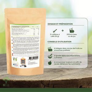 Téguments de Psyllium bio -  Bioptimal Bioptimal Superaliment infusion.organic