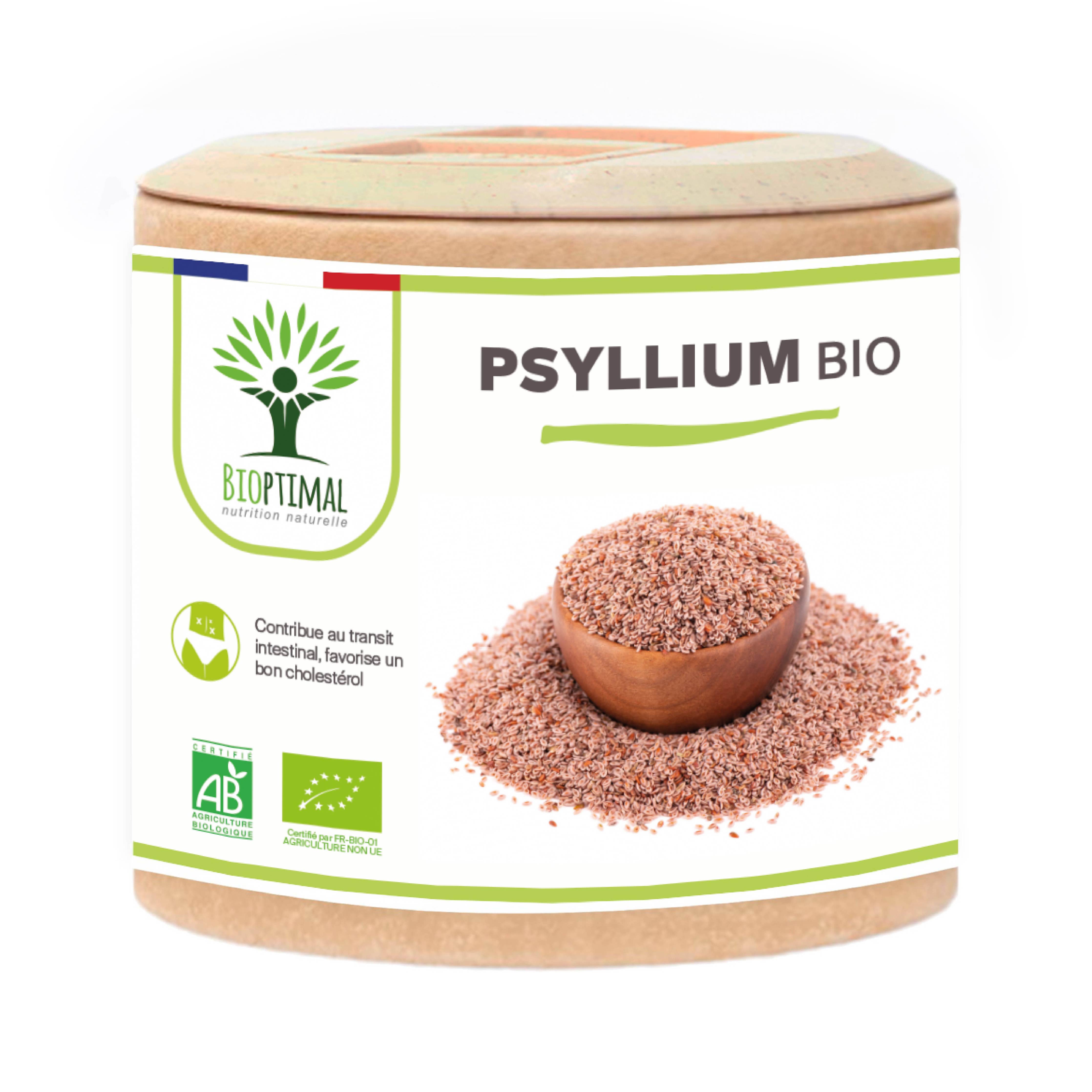 Psyllium Bio - Food supplement - in capsules Supplement Bioptimal infusion.organic